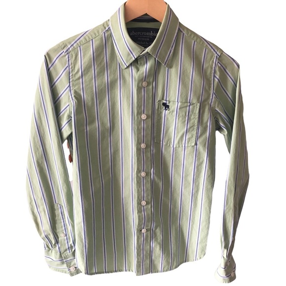 Abercrombie Striped Cotton Button-down Shirt - Picture 2 of 8